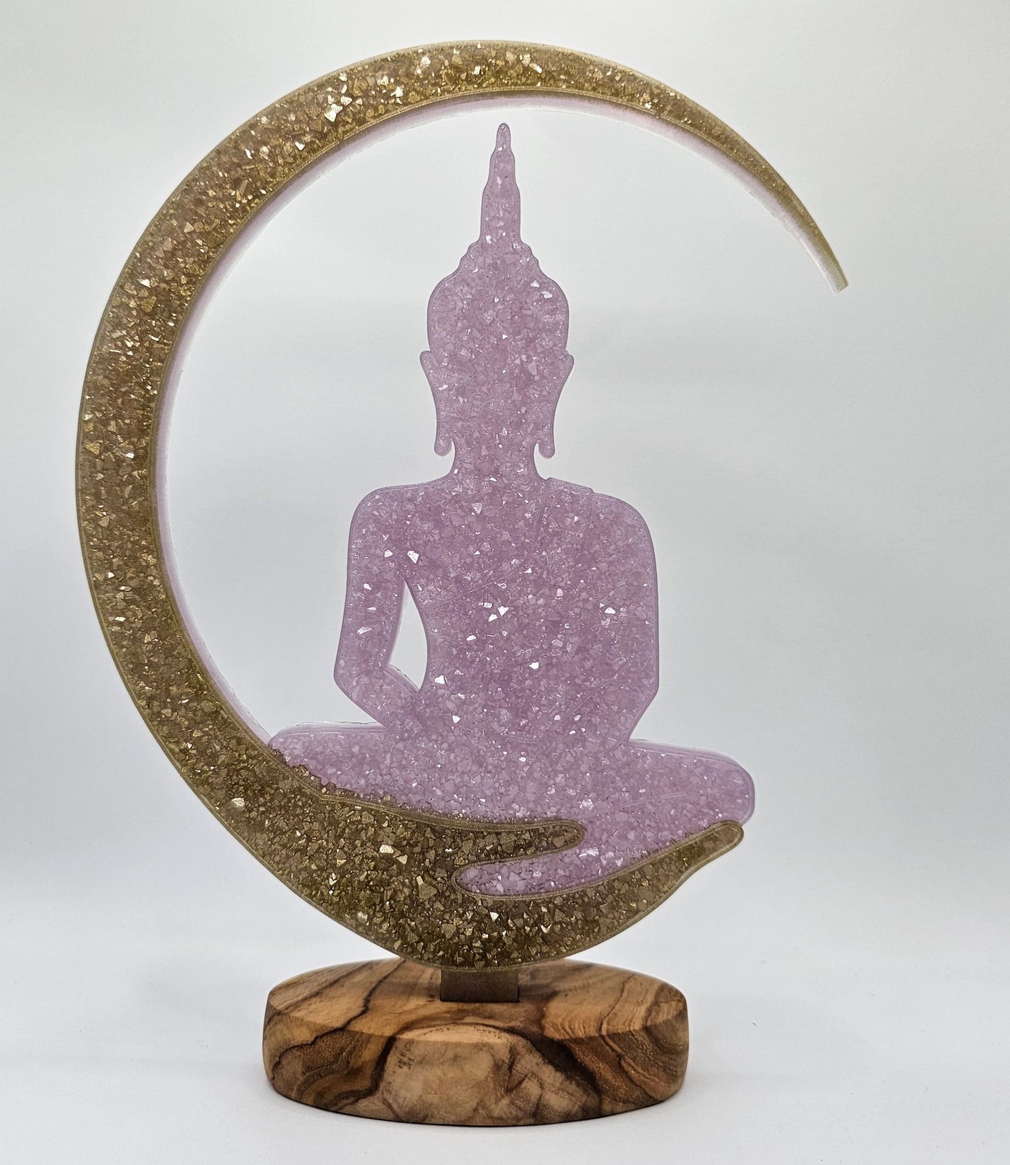 Lune/main avec bouddha effet diamant