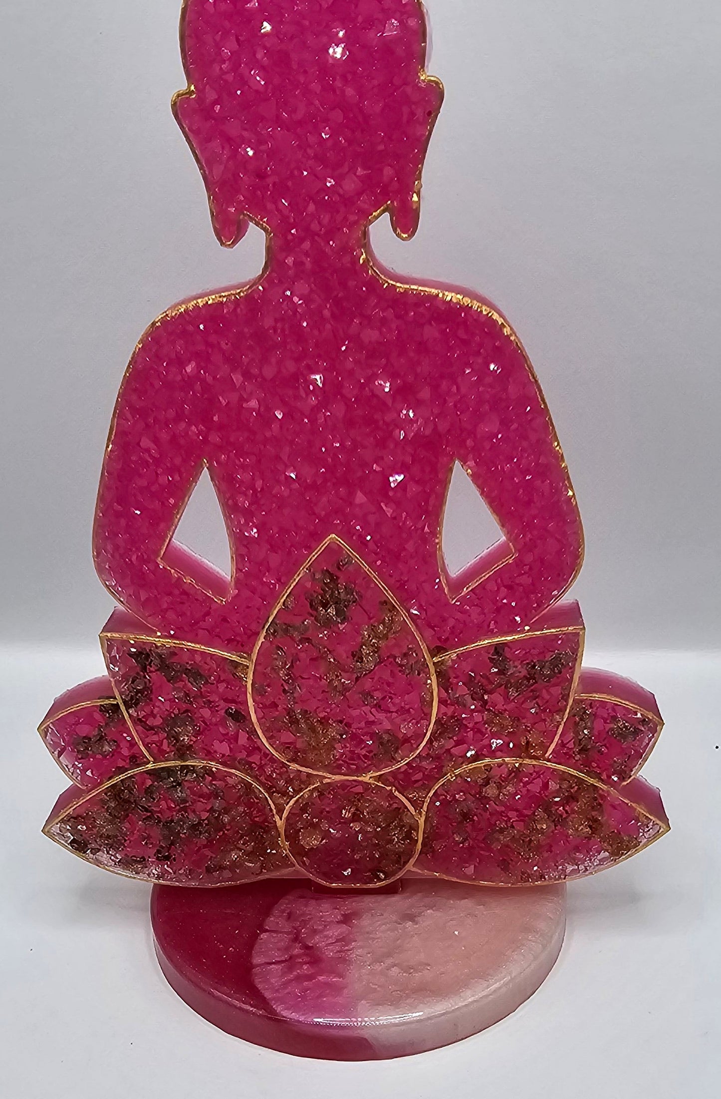 Bouddha avec lotus effet diamant