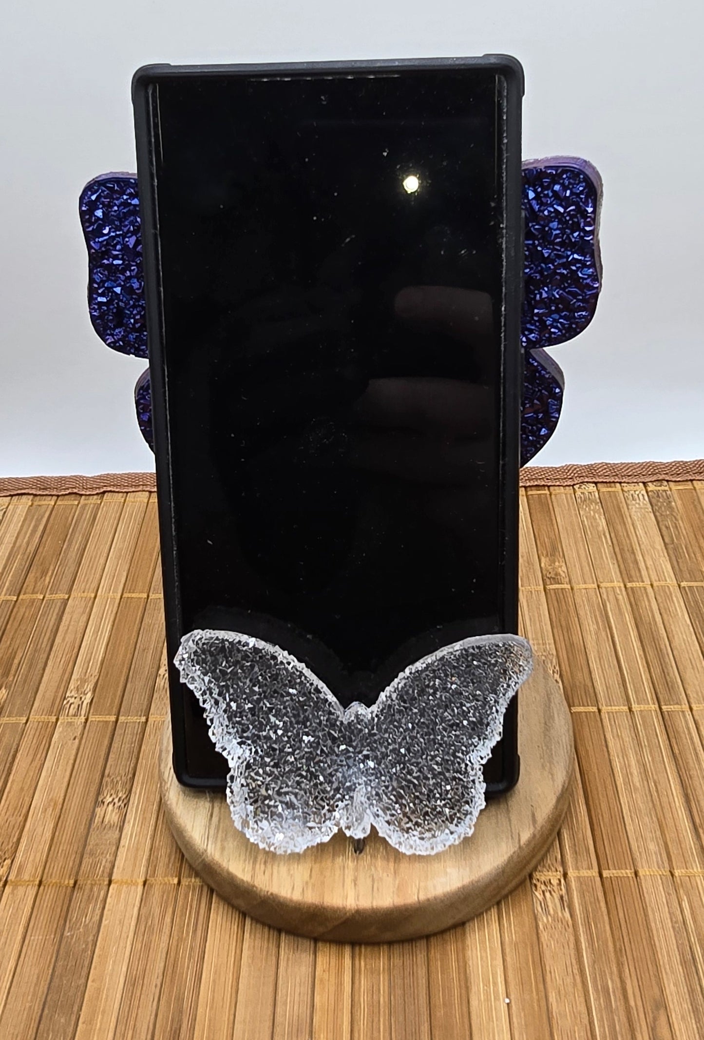 Support téléphone papillons