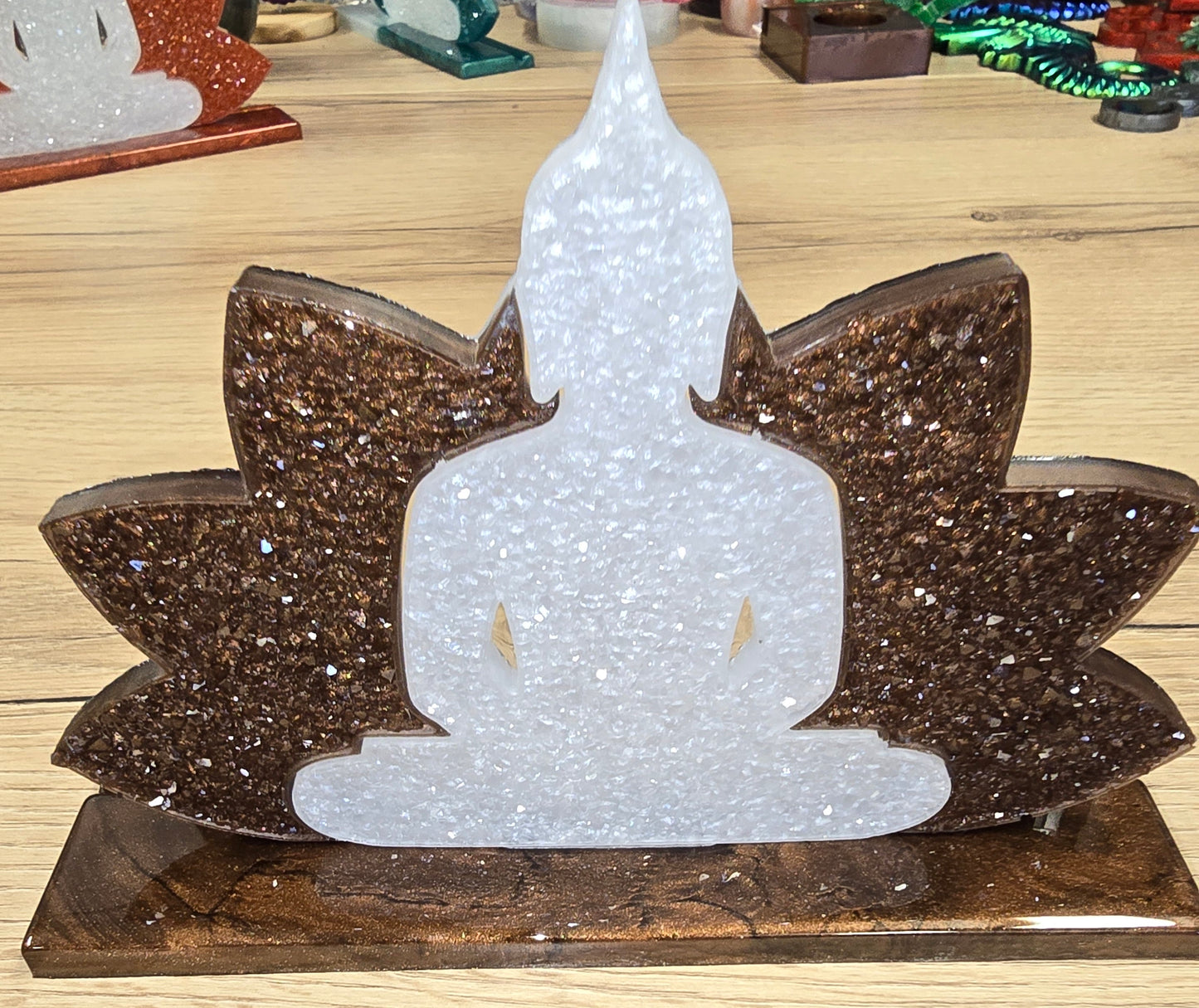 Bouddha lotus effet diamants