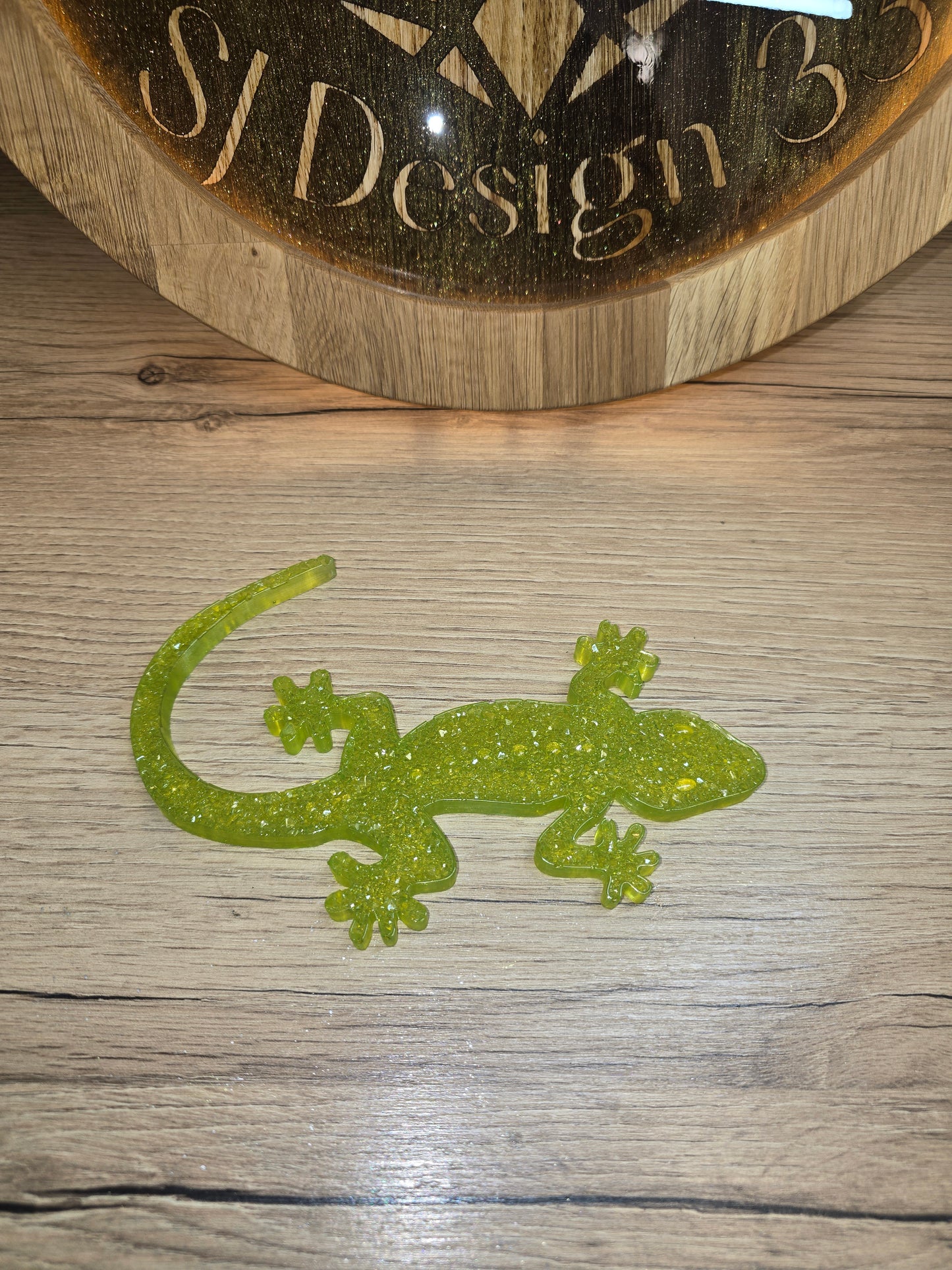 gecko en résine epoxy