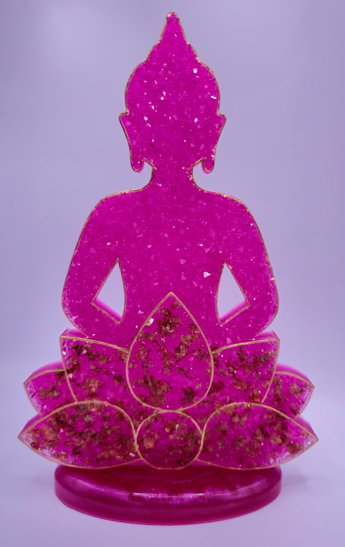 Bouddha avec lotus effet diamant