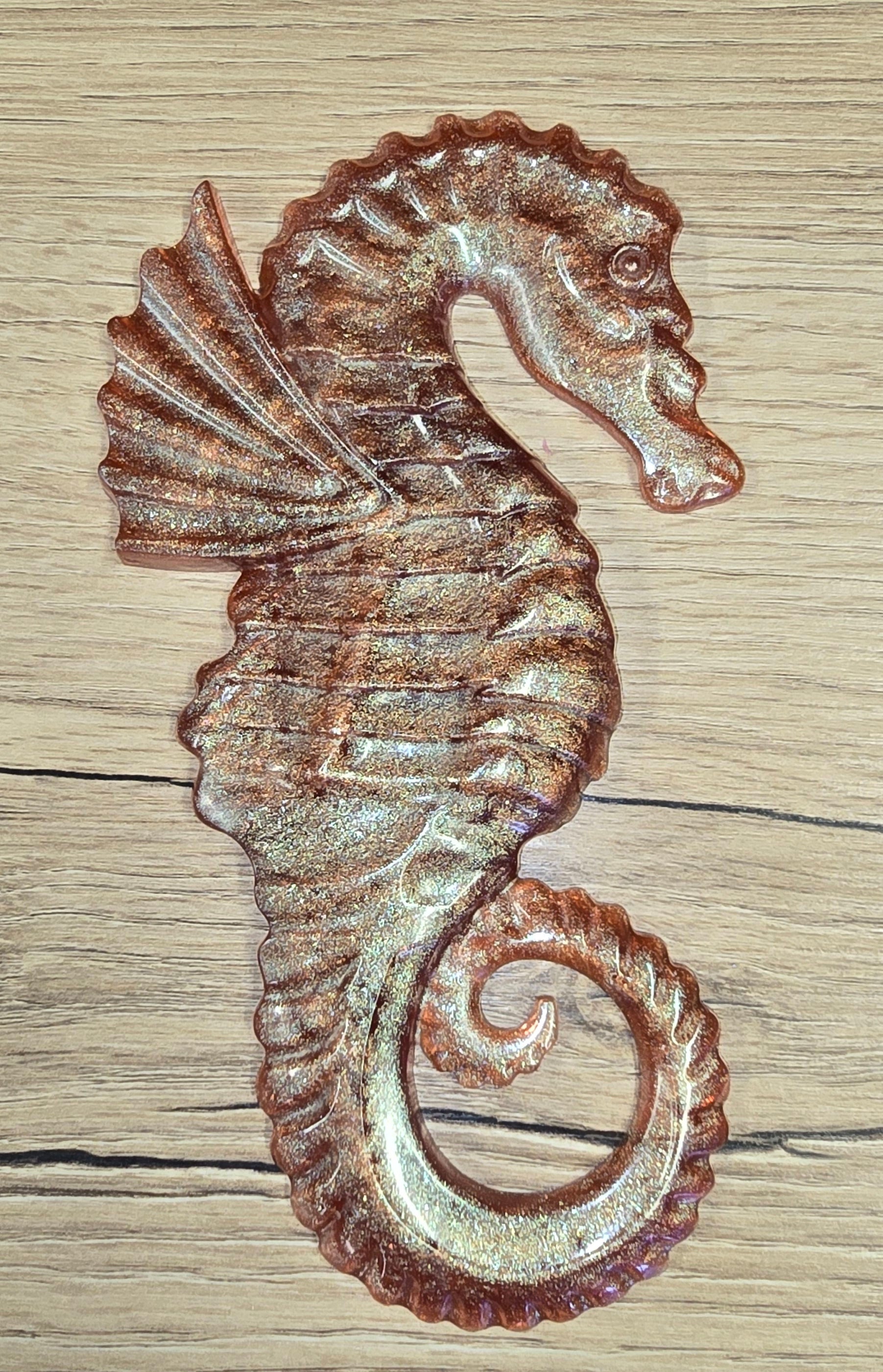 Hippocampe en resine epoxy