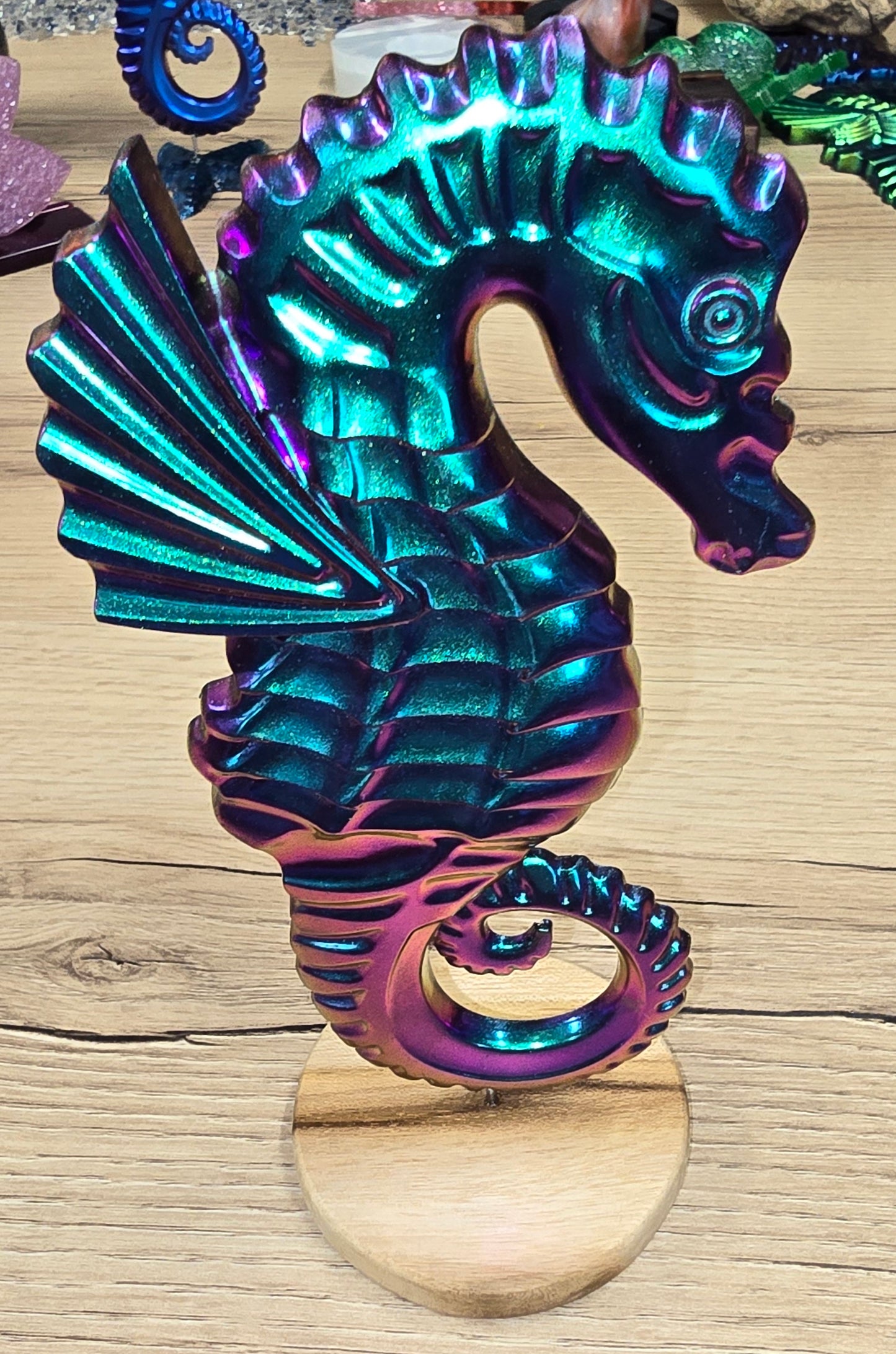 Hippocampe en resine epoxy