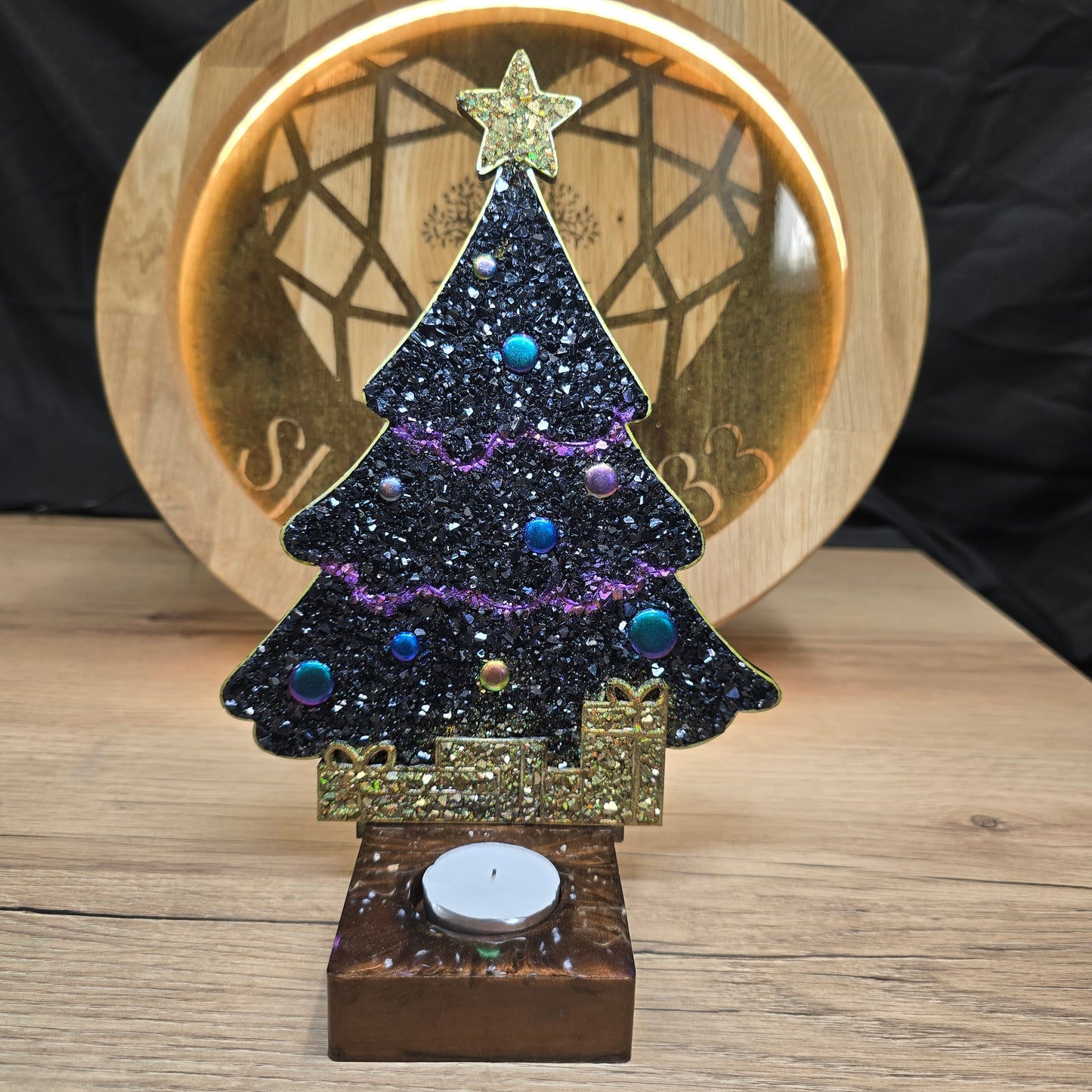 sapin de noel en résine epoxy