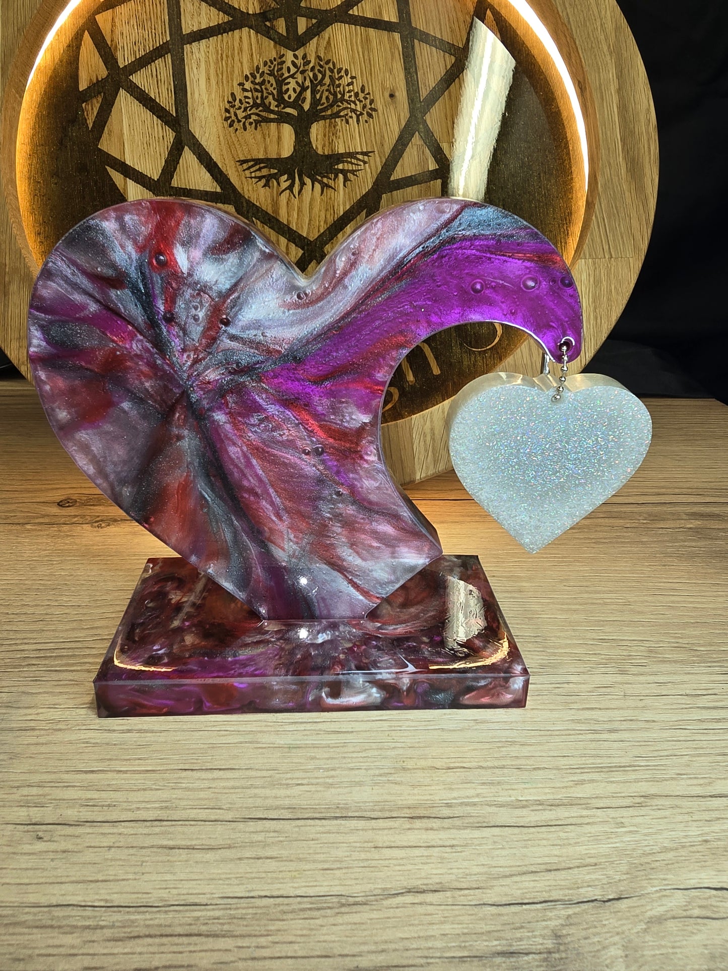 Double coeur en résine epoxy